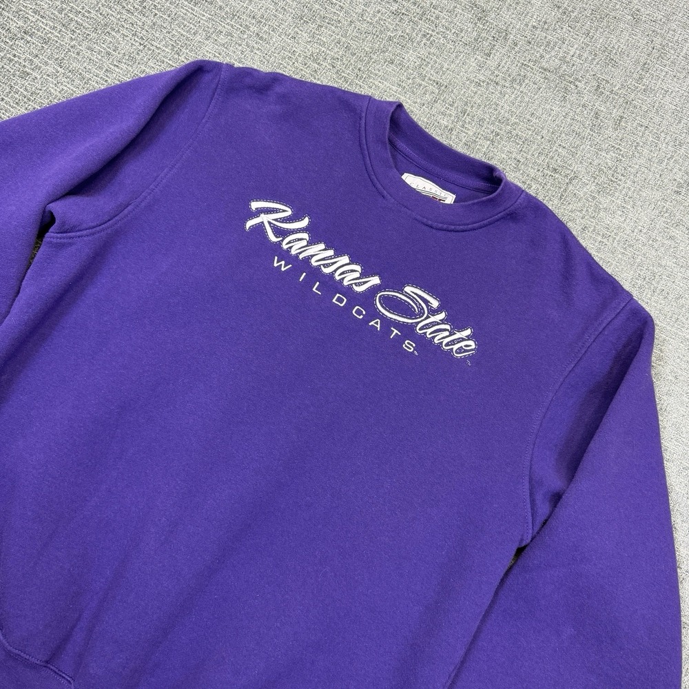 Vintage Kansas State Wildcats Sweatshirt Mens Large Purple‎ Crewneck Soffe NCAA